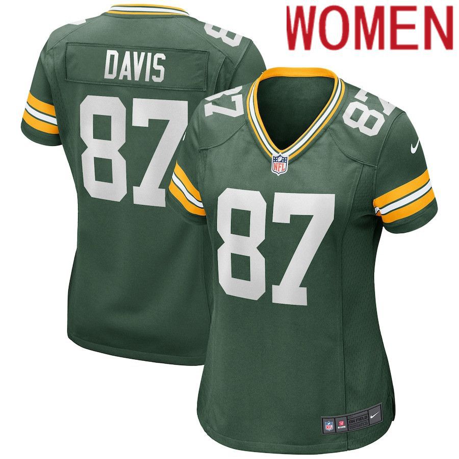 Women Green Bay Packers #87 Willie Davis Nike Green Game Retired Player NFL Jersey